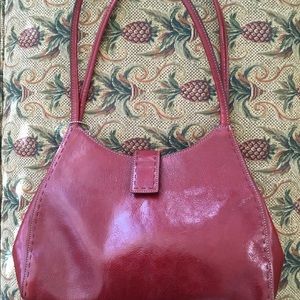 Vintage leather Fossil handbag.